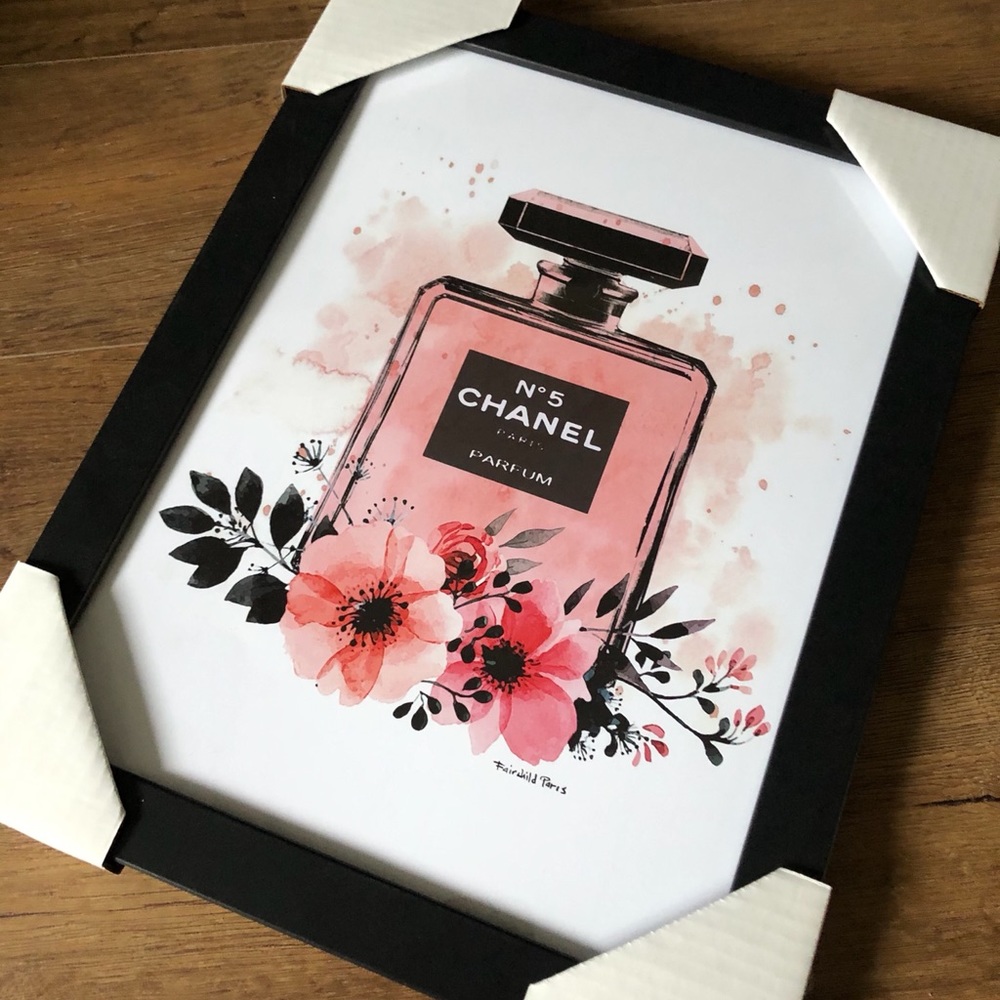 FAIRCHILD PARIS-NWT Framed Art-CHANEL Bottle